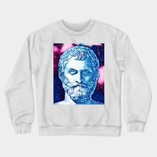 Thales of Miletus Snowy Portrait | Thales of Miletus Artwork 13 Crewneck Sweatshirt